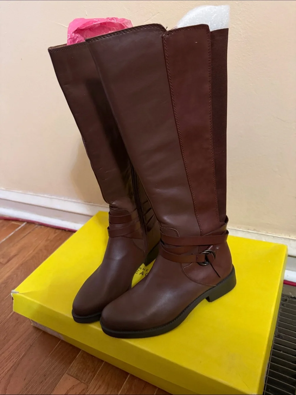 Kenneth Cole Reaction Brown Over-the-Knee Riding Boots